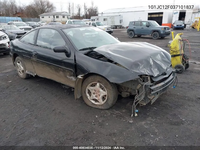 2003 Chevrolet Cavalier VIN: 1G1JC12F037101837 Lot: 40834035