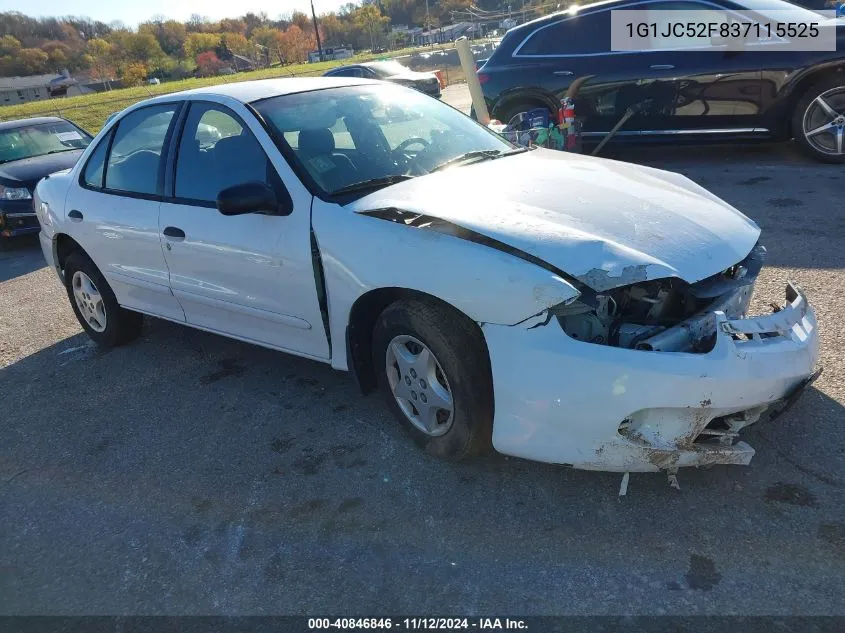 2003 Chevrolet Cavalier VIN: 1G1JC52F837115525 Lot: 40846846