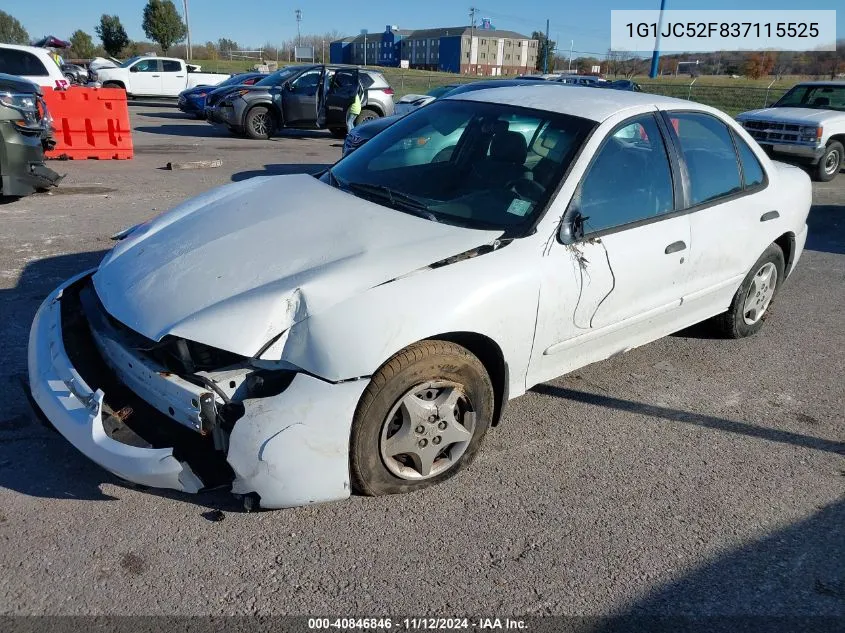 2003 Chevrolet Cavalier VIN: 1G1JC52F837115525 Lot: 40846846