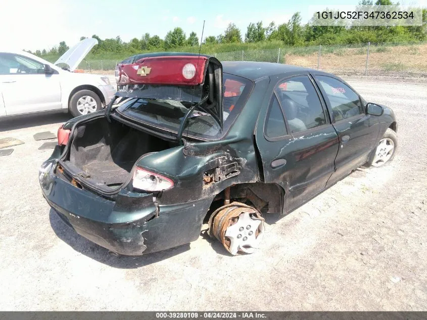 2004 Chevrolet Cavalier VIN: 1G1JC52F347362534 Lot: 39280109