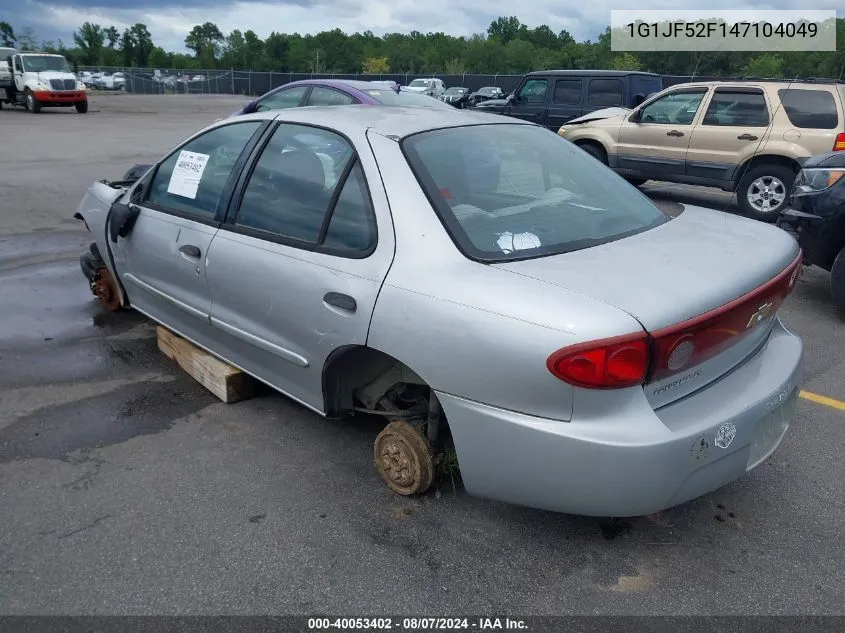 2004 Chevrolet Cavalier Ls VIN: 1G1JF52F147104049 Lot: 40053402