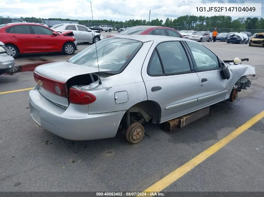 2004 Chevrolet Cavalier Ls VIN: 1G1JF52F147104049 Lot: 40053402