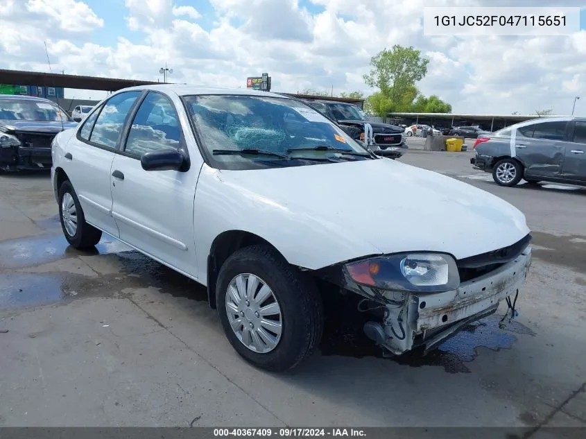 1G1JC52F047115651 2004 Chevrolet Cavalier