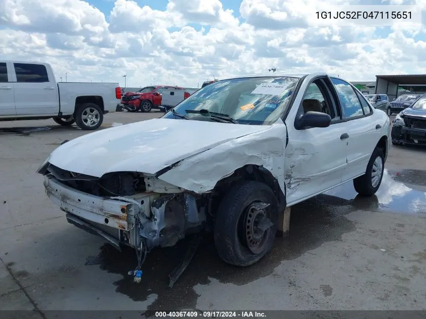 1G1JC52F047115651 2004 Chevrolet Cavalier