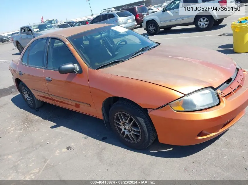 2004 Chevrolet Cavalier VIN: 1G1JC52F947369150 Lot: 40413974