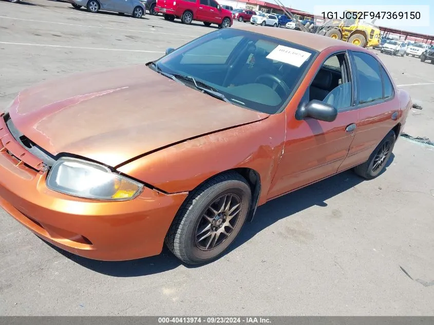 2004 Chevrolet Cavalier VIN: 1G1JC52F947369150 Lot: 40413974