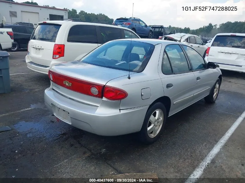 2004 Chevrolet Cavalier Ls VIN: 1G1JF52F747288025 Lot: 40437608