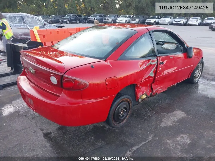 1G1JC12F847149426 2004 Chevrolet Cavalier