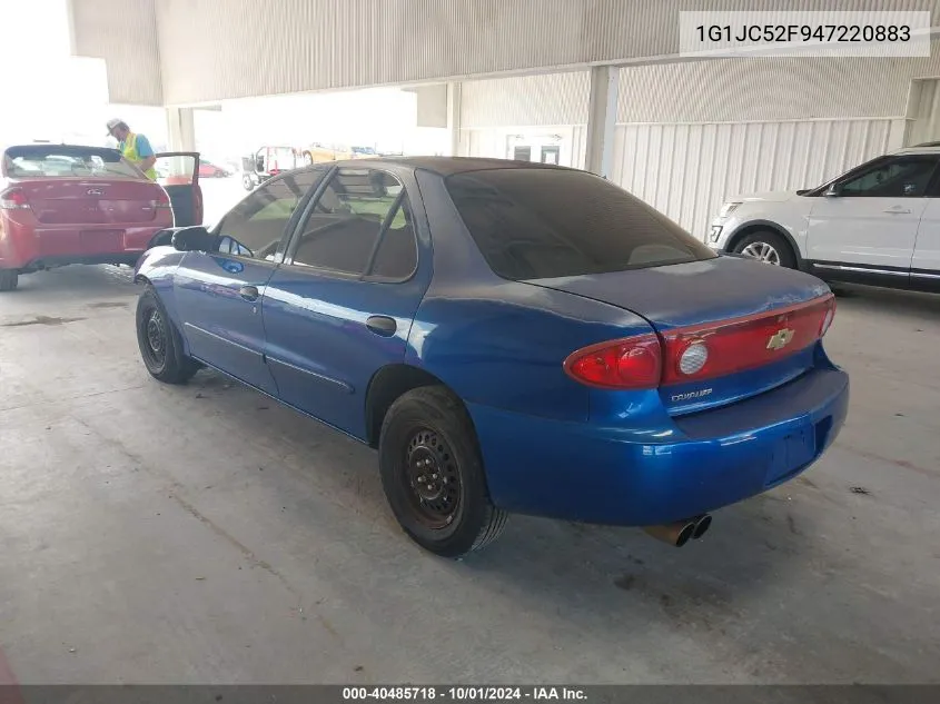 2004 Chevrolet Cavalier VIN: 1G1JC52F947220883 Lot: 40485718