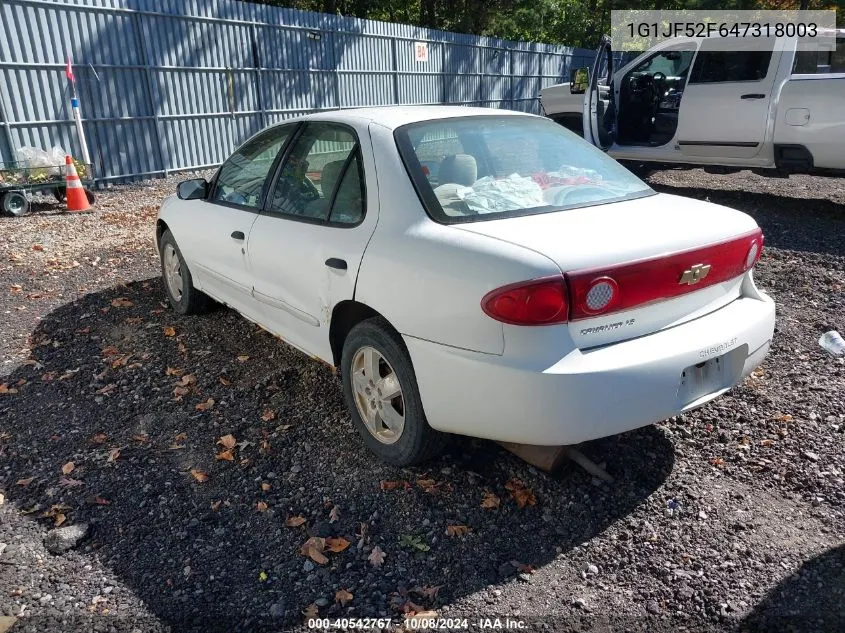 1G1JF52F647318003 2004 Chevrolet Cavalier Ls