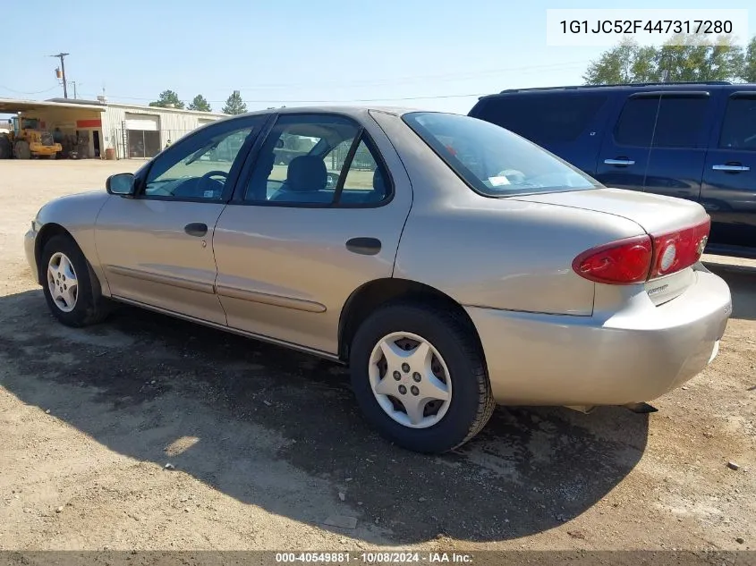 2004 Chevrolet Cavalier VIN: 1G1JC52F447317280 Lot: 40549881