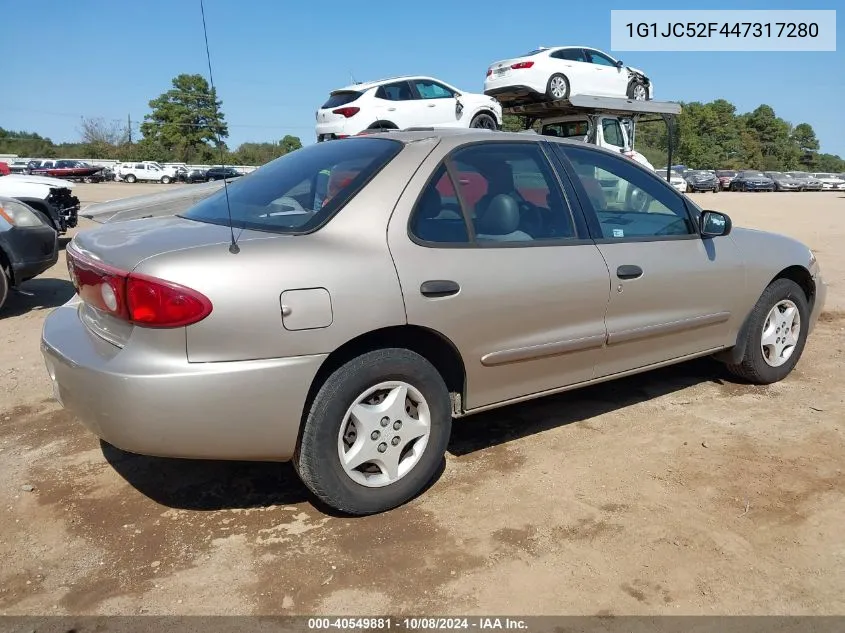 2004 Chevrolet Cavalier VIN: 1G1JC52F447317280 Lot: 40549881