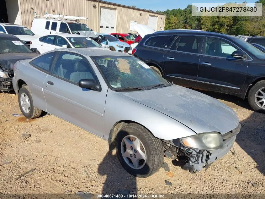 2004 Chevrolet Cavalier VIN: 1G1JC12F847278430 Lot: 40571489