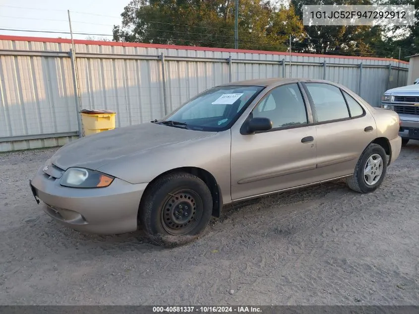 2004 Chevrolet Cavalier VIN: 1G1JC52F947292912 Lot: 40581337