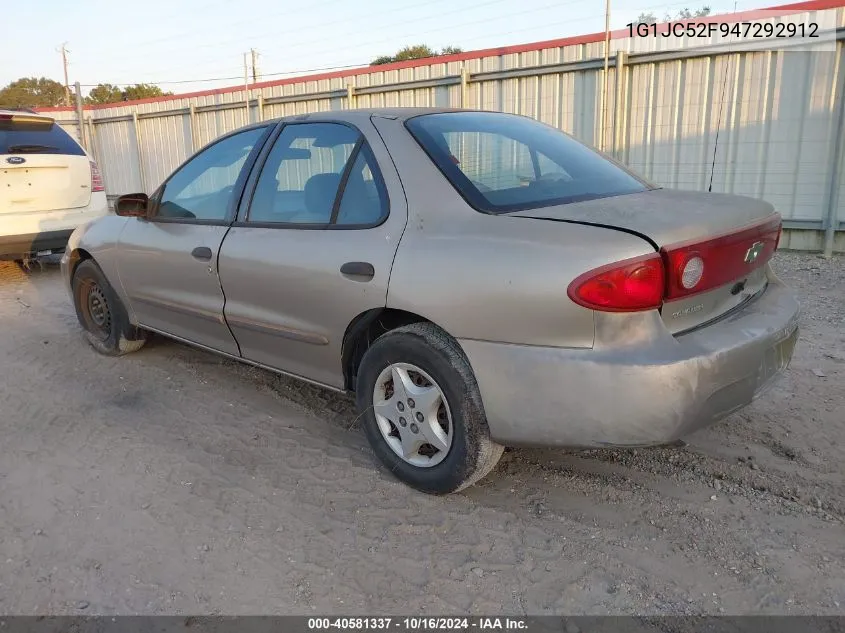 2004 Chevrolet Cavalier VIN: 1G1JC52F947292912 Lot: 40581337