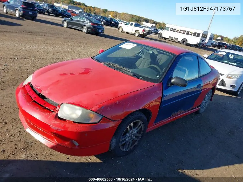 2004 Chevrolet Cavalier Ls Sport VIN: 1G1J812F947173767 Lot: 40602533