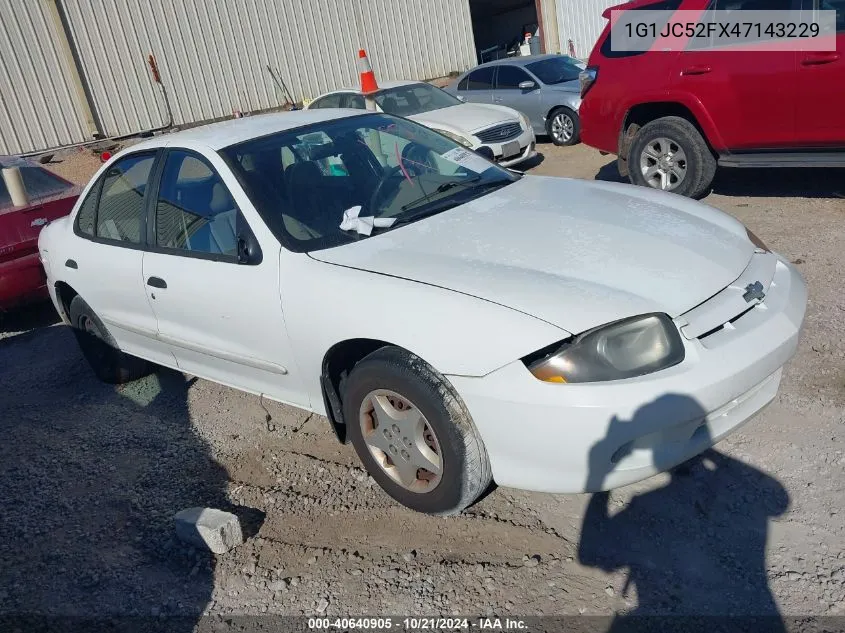 2004 Chevrolet Cavalier VIN: 1G1JC52FX47143229 Lot: 40640905