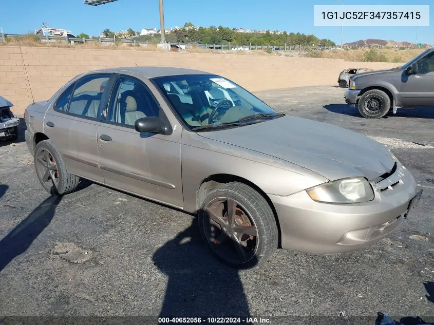 2004 Chevrolet Cavalier VIN: 1G1JC52F347357415 Lot: 40652056