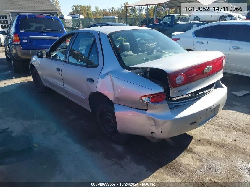 2004 Chevrolet Cavalier VIN: 1G1JC52F147119966 Lot: 40699557