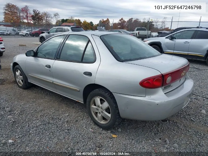 2004 Chevrolet Cavalier Ls VIN: 1G1JF52F647246798 Lot: 40700769