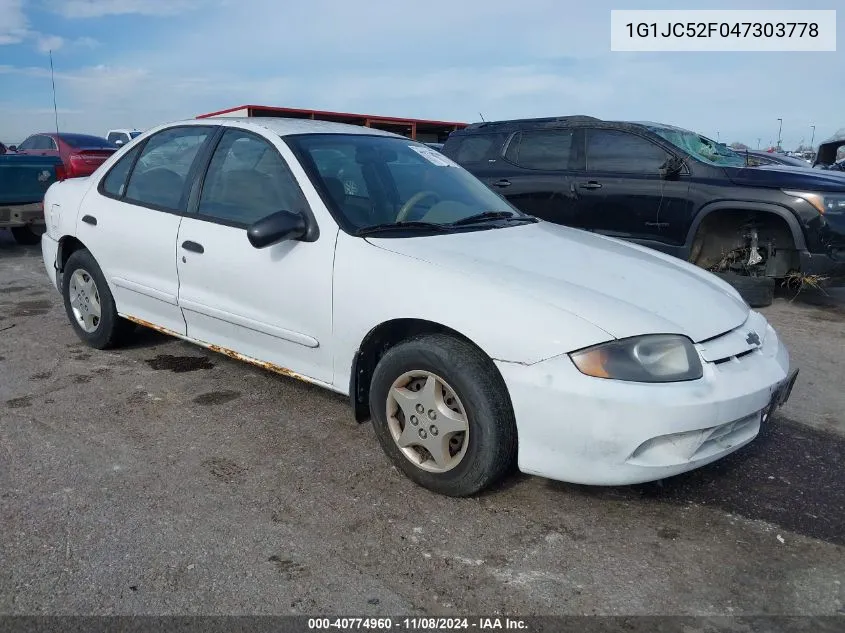 2004 Chevrolet Cavalier VIN: 1G1JC52F047303778 Lot: 40774960