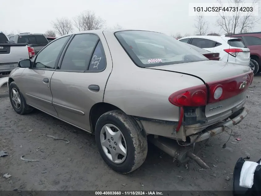 2004 Chevrolet Cavalier VIN: 1G1JC52F447314203 Lot: 40883660