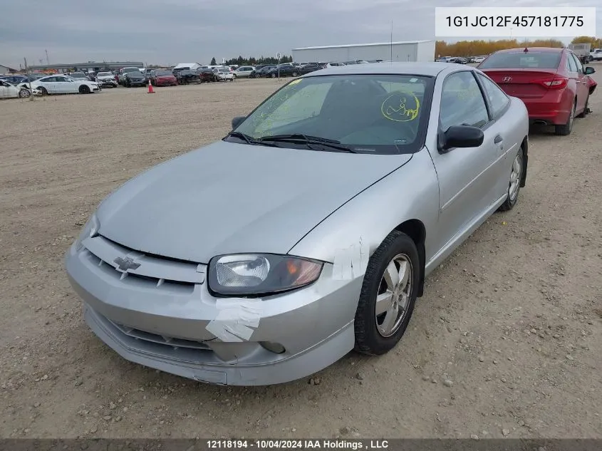 2005 Chevrolet Cavalier VIN: 1G1JC12F457181775 Lot: 12118194