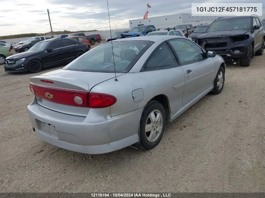 2005 Chevrolet Cavalier VIN: 1G1JC12F457181775 Lot: 12118194