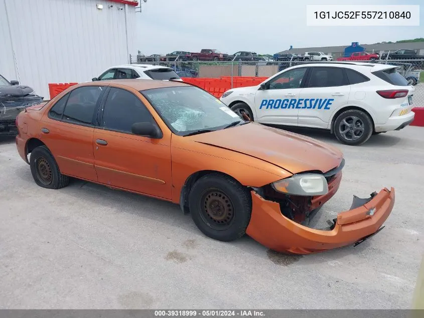 2005 Chevrolet Cavalier VIN: 1G1JC52F557210840 Lot: 39318999