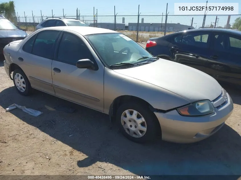 2005 Chevrolet Cavalier VIN: 1G1JC52F157174998 Lot: 40438495