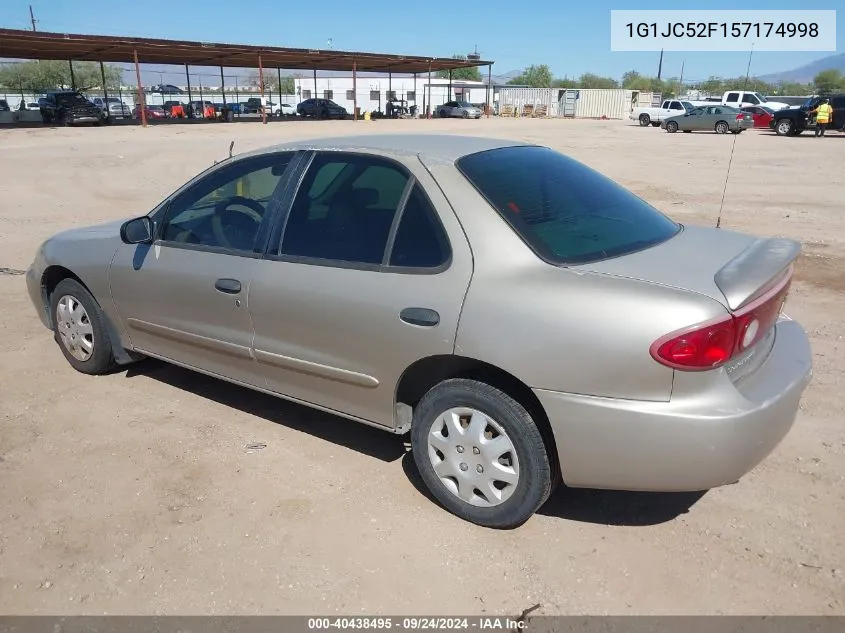 2005 Chevrolet Cavalier VIN: 1G1JC52F157174998 Lot: 40438495