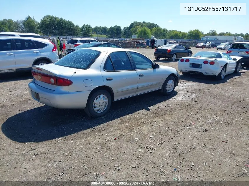 2005 Chevrolet Cavalier VIN: 1G1JC52F557131717 Lot: 40438806