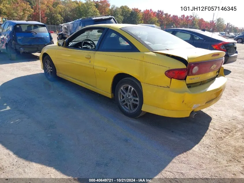 2005 Chevrolet Cavalier Ls Sport VIN: 1G1JH12F057146345 Lot: 40649721