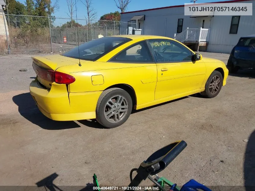 2005 Chevrolet Cavalier Ls Sport VIN: 1G1JH12F057146345 Lot: 40649721