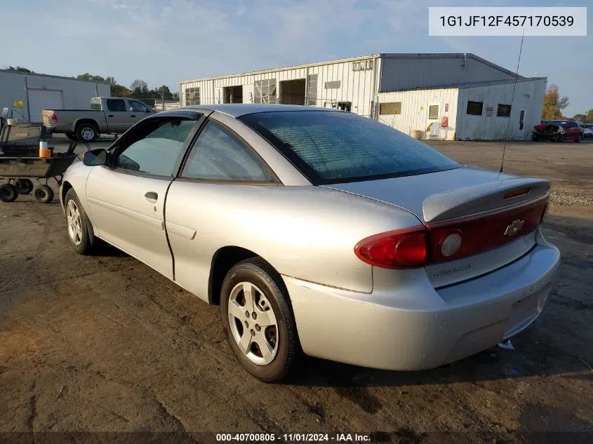 2005 Chevrolet Cavalier Ls VIN: 1G1JF12F457170539 Lot: 40700805