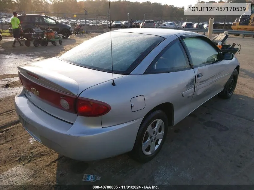 2005 Chevrolet Cavalier Ls VIN: 1G1JF12F457170539 Lot: 40700805