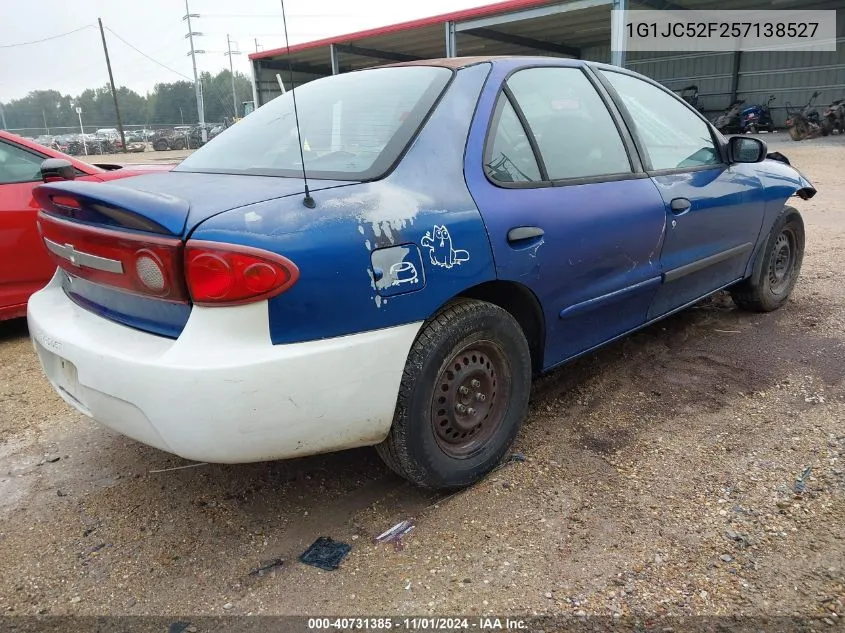 2005 Chevrolet Cavalier VIN: 1G1JC52F257138527 Lot: 40731385