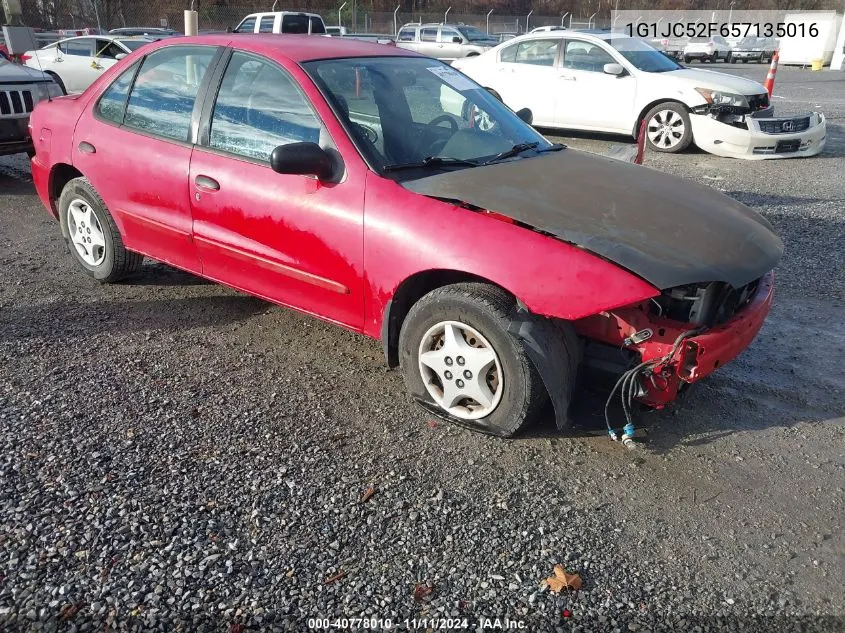 2005 Chevrolet Cavalier VIN: 1G1JC52F657135016 Lot: 40778010