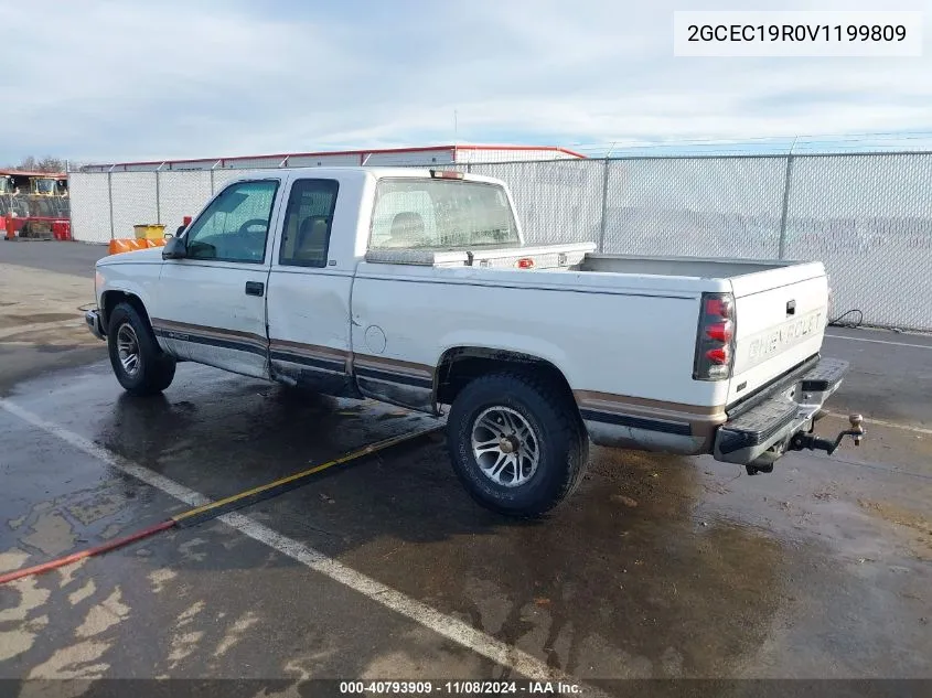 1997 Chevrolet C1500 Fleetside VIN: 2GCEC19R0V1199809 Lot: 40793909