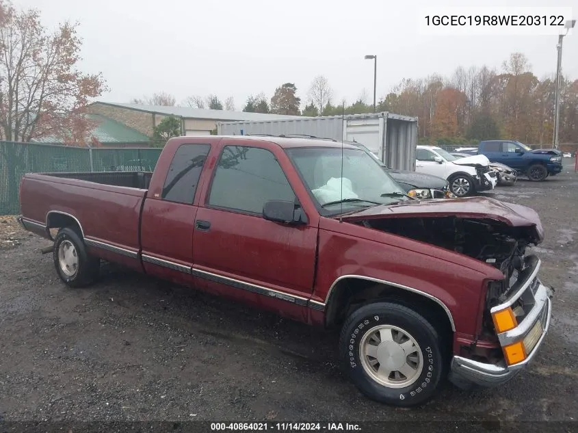 1998 Chevrolet C1500 Fleetside VIN: 1GCEC19R8WE203122 Lot: 40864021