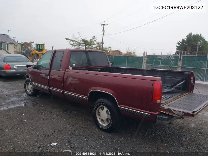 1998 Chevrolet C1500 Fleetside VIN: 1GCEC19R8WE203122 Lot: 40864021