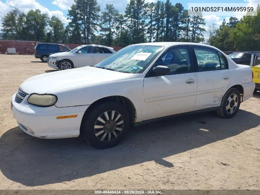 2004 Chevrolet Classic VIN: 1G1ND52F14M695959 Lot: 40448434