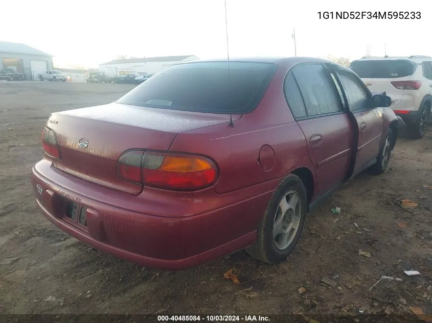 2004 Chevrolet Classic VIN: 1G1ND52F34M595233 Lot: 40485084