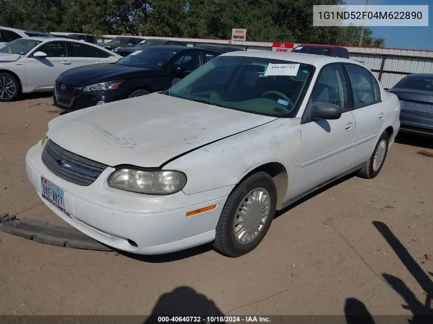 2004 Chevrolet Classic VIN: 1G1ND52F04M622890 Lot: 40640732