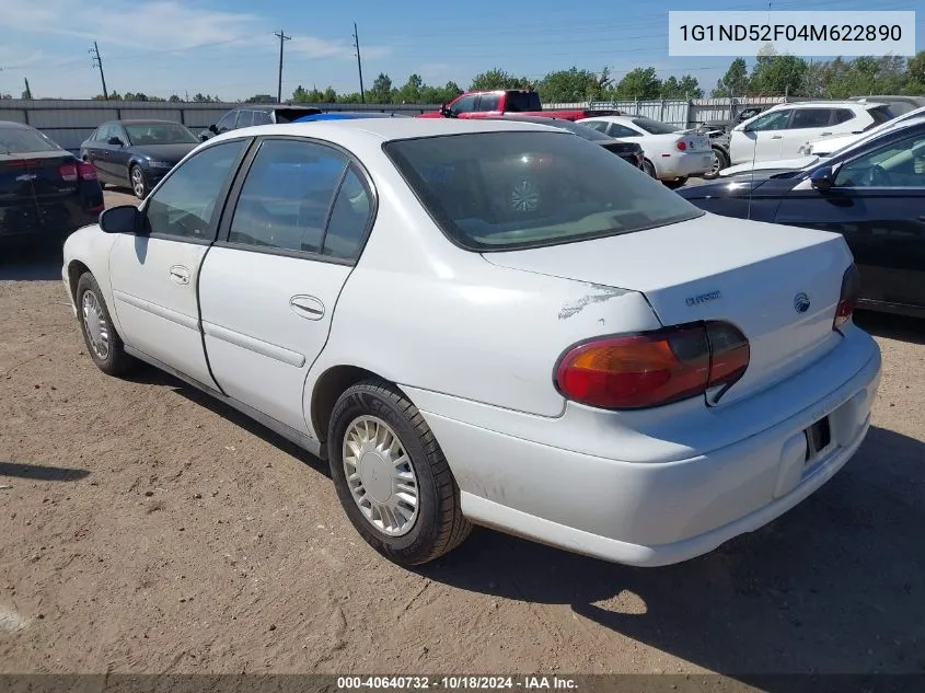 2004 Chevrolet Classic VIN: 1G1ND52F04M622890 Lot: 40640732