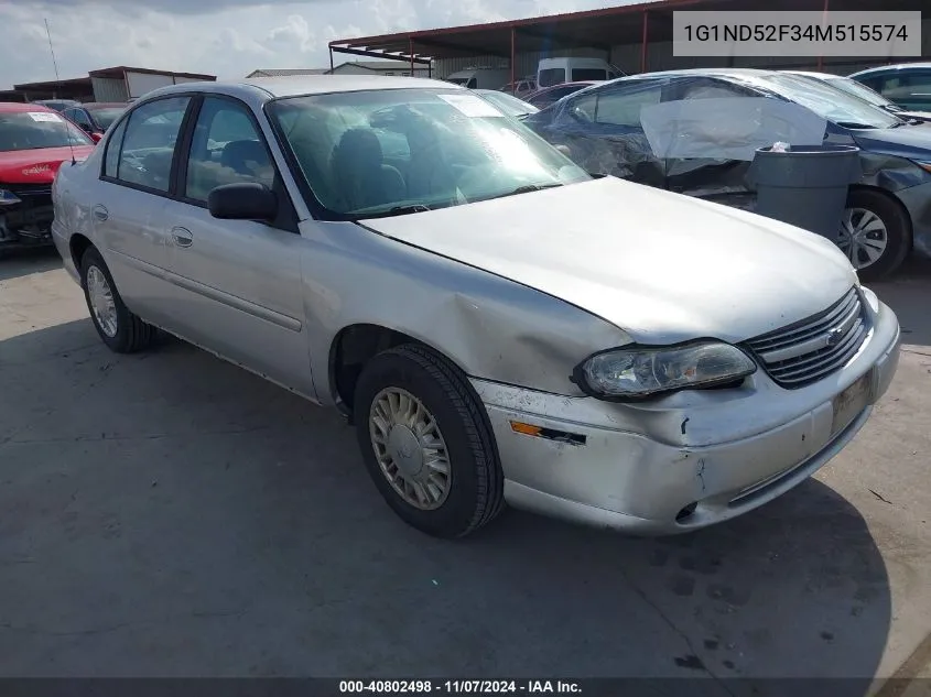 2004 Chevrolet Classic VIN: 1G1ND52F34M515574 Lot: 40802498