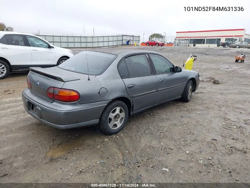 2004 Chevrolet Classic VIN: 1G1ND52F84M631336 Lot: 40867029