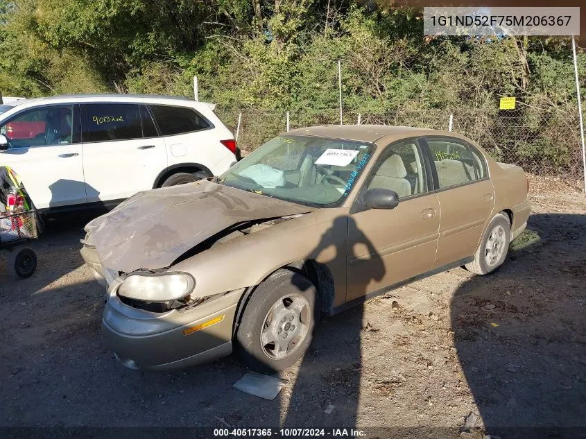 2005 Chevrolet Classic VIN: 1G1ND52F75M206367 Lot: 40517365