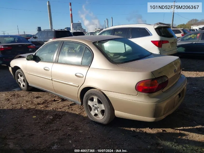 2005 Chevrolet Classic VIN: 1G1ND52F75M206367 Lot: 40517365