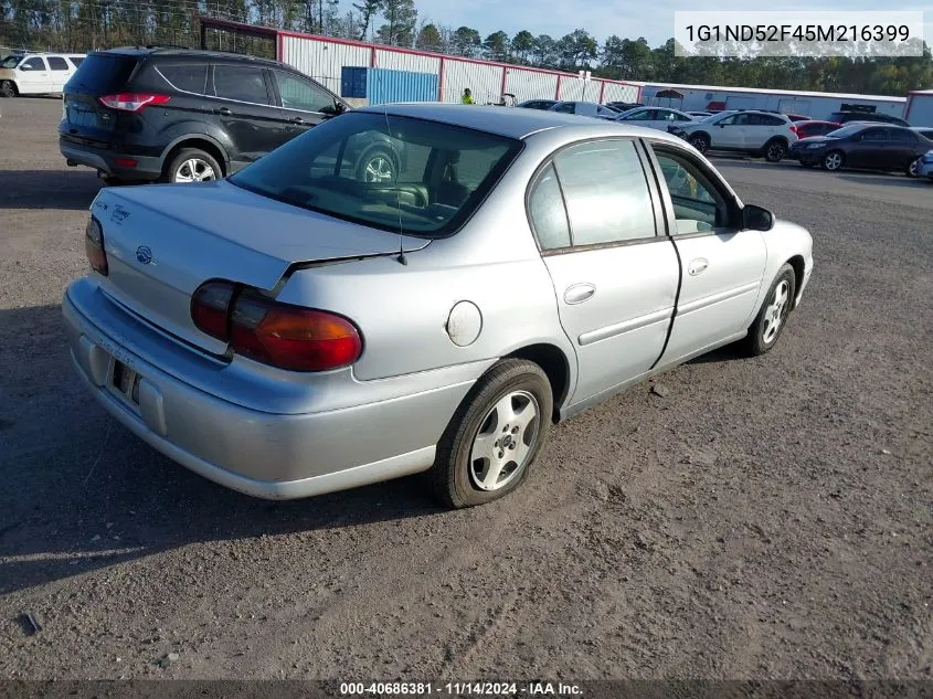 2005 Chevrolet Classic VIN: 1G1ND52F45M216399 Lot: 40686381